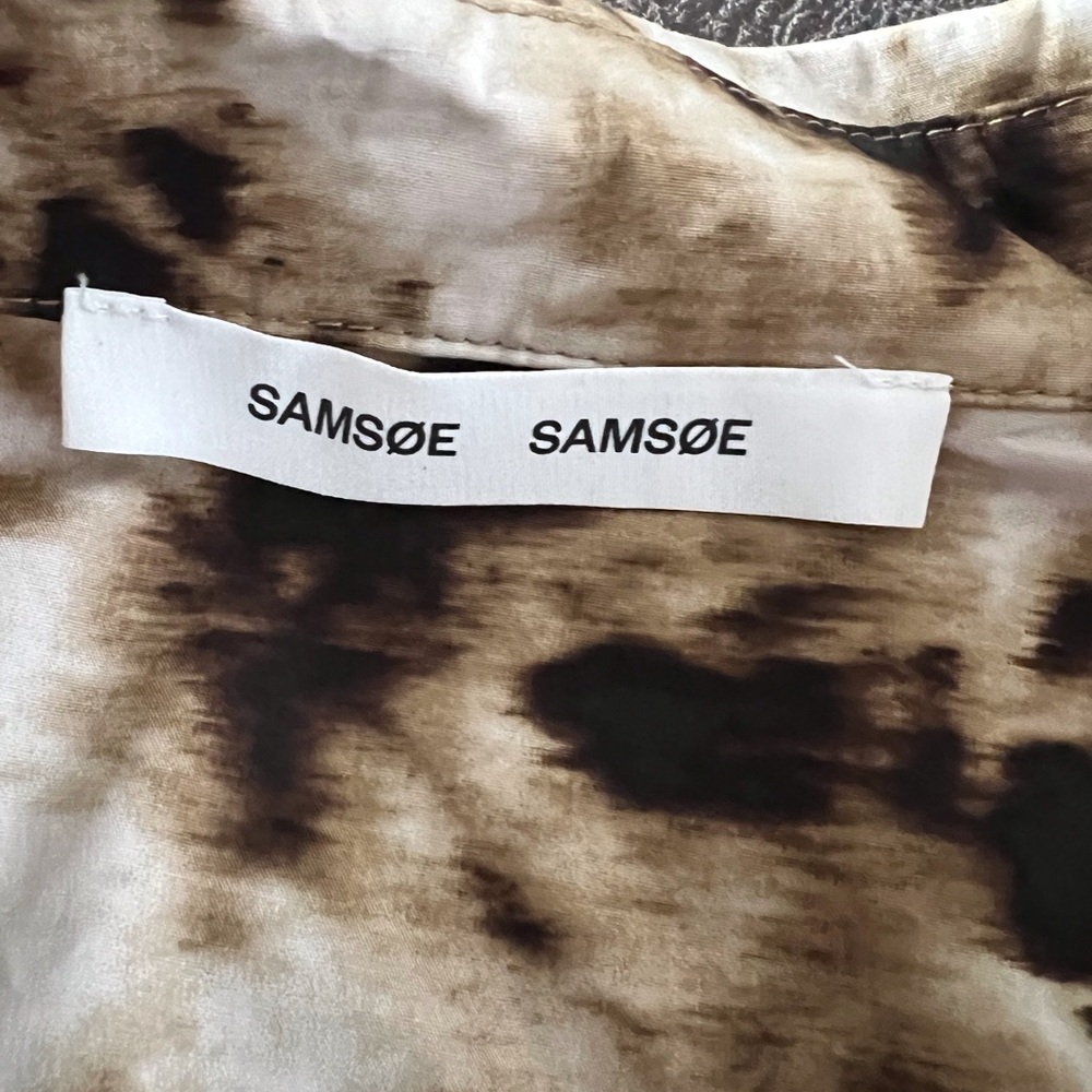 Samsoe Samsoe Button Down Camouflage Clay Sleevel… - image 3